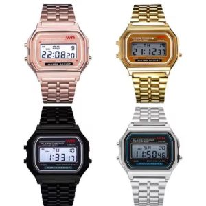 Retro Digital Metal Wristwatch